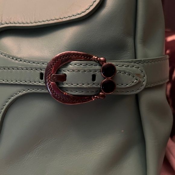 Jimmy Choo Turquoise Tulita Satchel Top Handle W/ Boho West Hardware--& Dust Bag - Picture 3 of 14